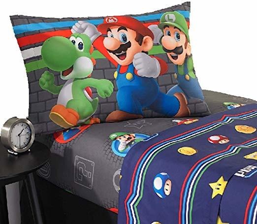 Super Mario - Juego De Sabanas De 3 Piezas