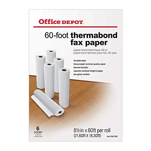 Office Depot (r) Thermabond De Papel De Fax, 1/2 Pulgadas. C –  