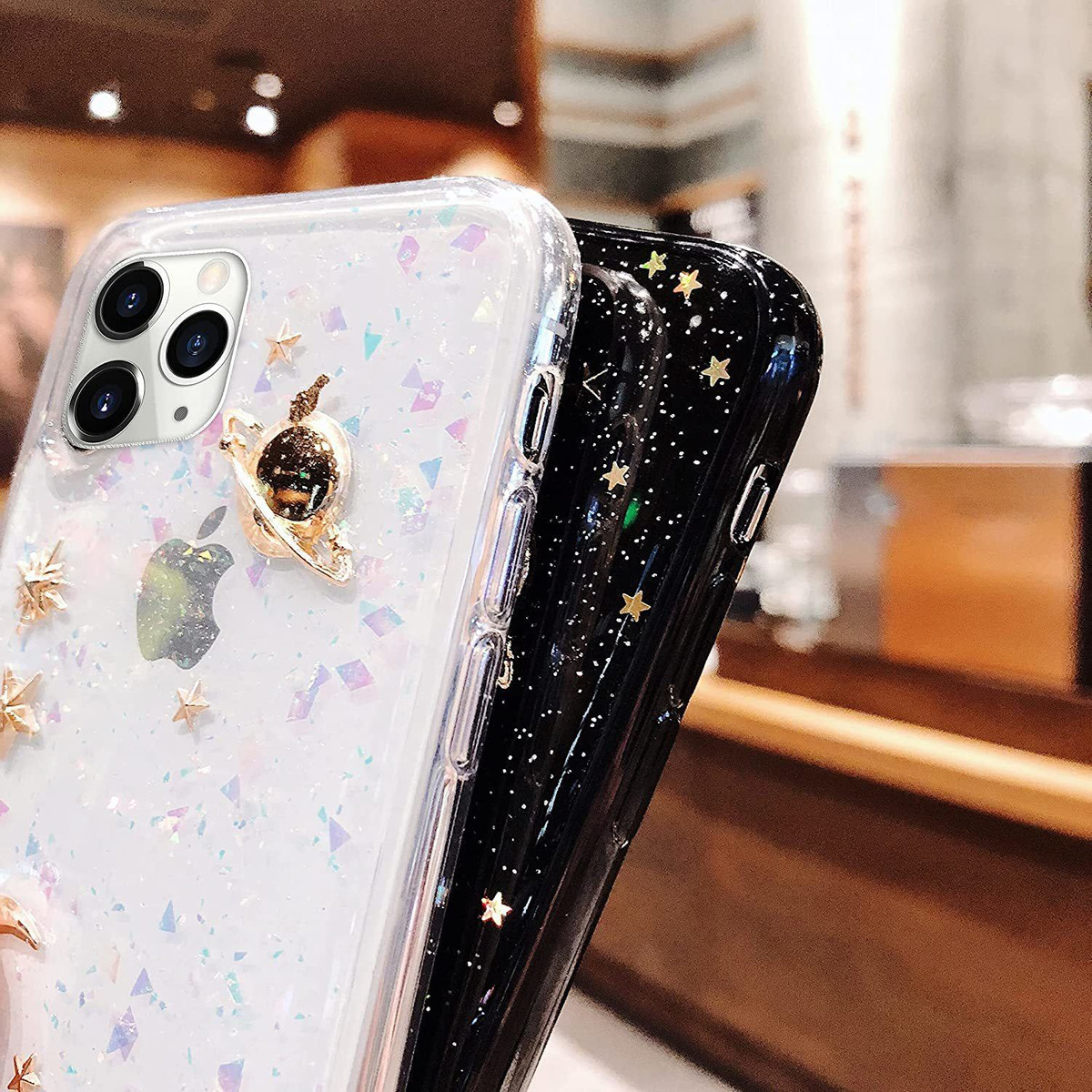 Bonitec Funda Para Apple iPhone 11 3d Bling Planet Glitter C