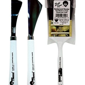 Bob Ross Fuentes De Pintura Cuchillo Con Fondo De Kit Pincel