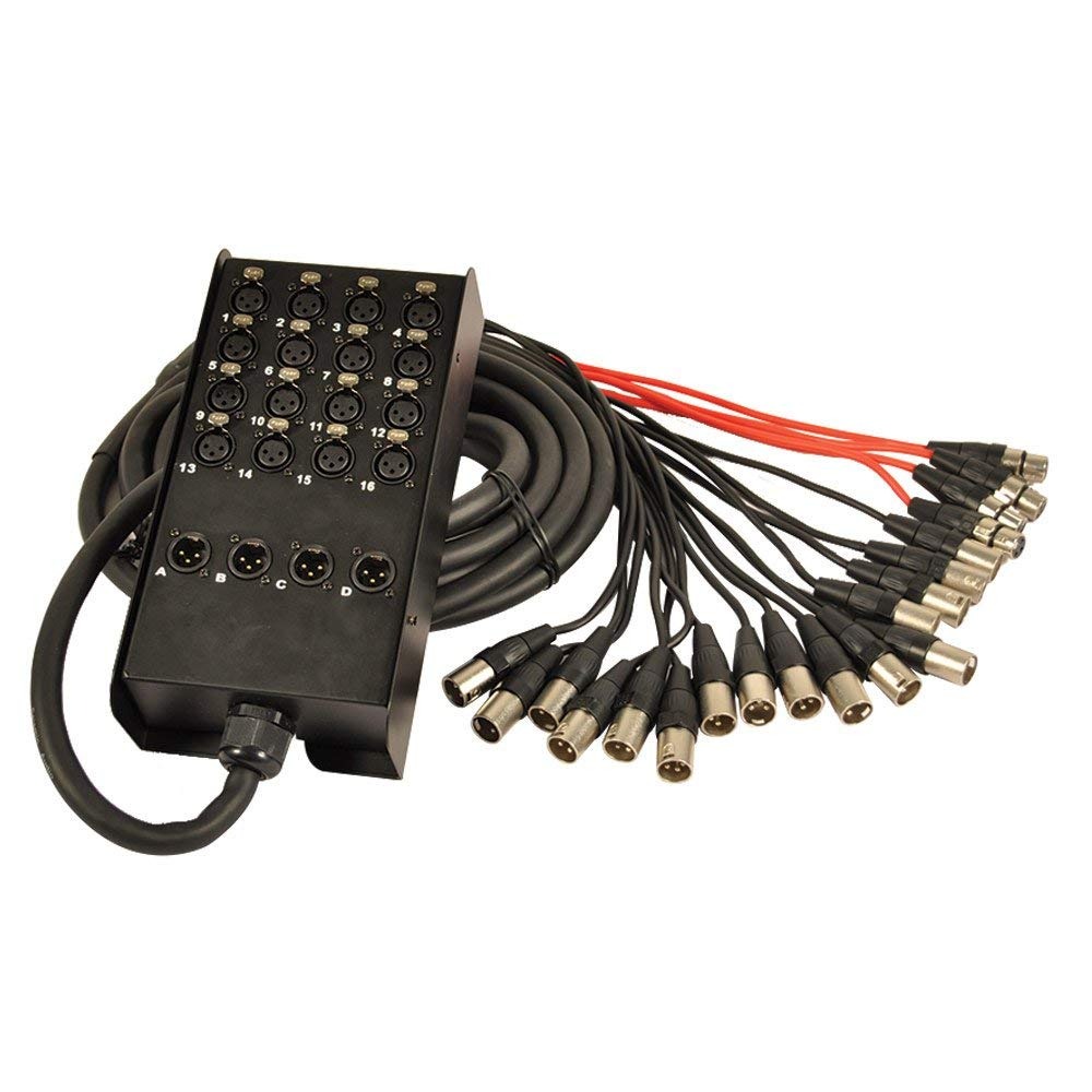 Sísmica De Audio Sacb-16x4x25 16 Canales Xlr De Perfil Bajo