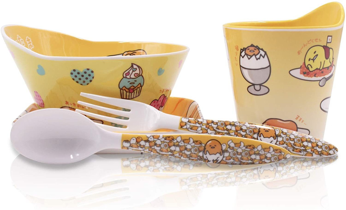 Finex Conjunto De 5 - Amarillo Y Blanco De Gudetama Comida D