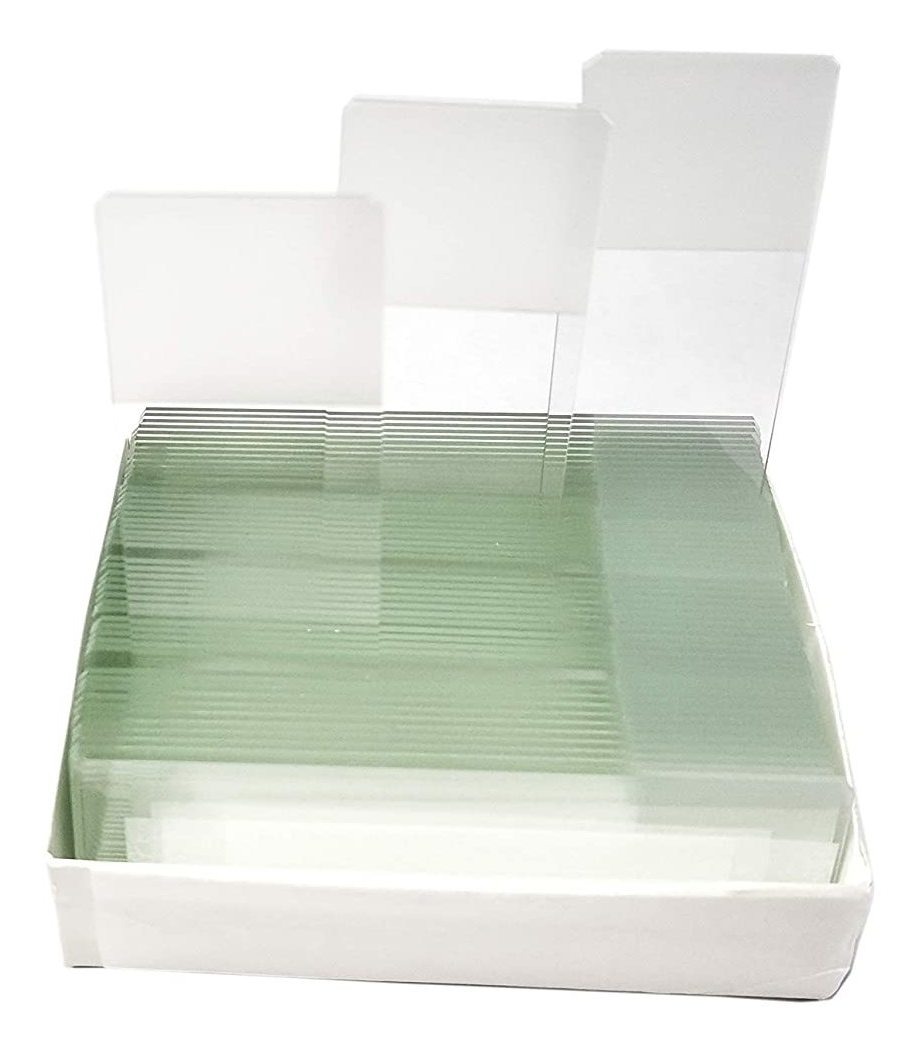 50pcs Microscopio De Diapositivas Y 100 Piezas Cuadrados, De