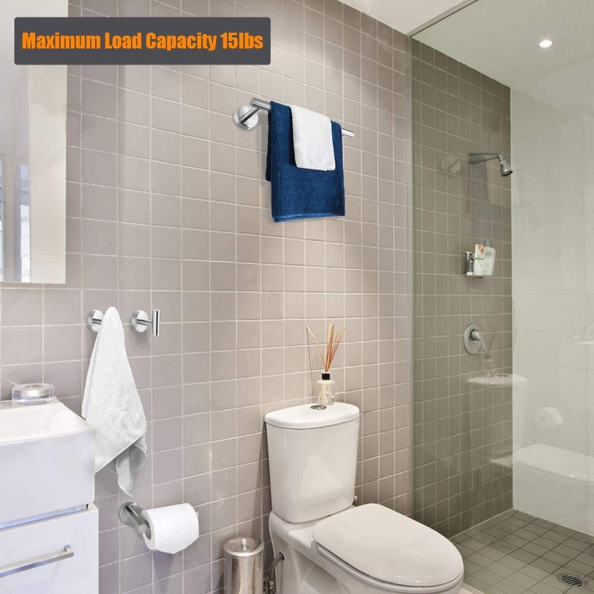 Yazoo - Ganchos Para Toallas De Baño, Acero Inoxidable 304,