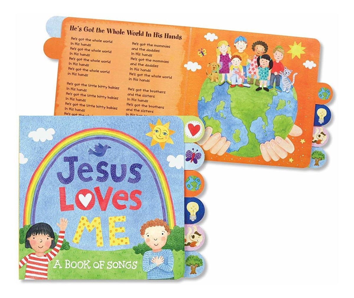 C.r. Gibson Tab-side Jesus Loves Me Songs Board Book For Kid