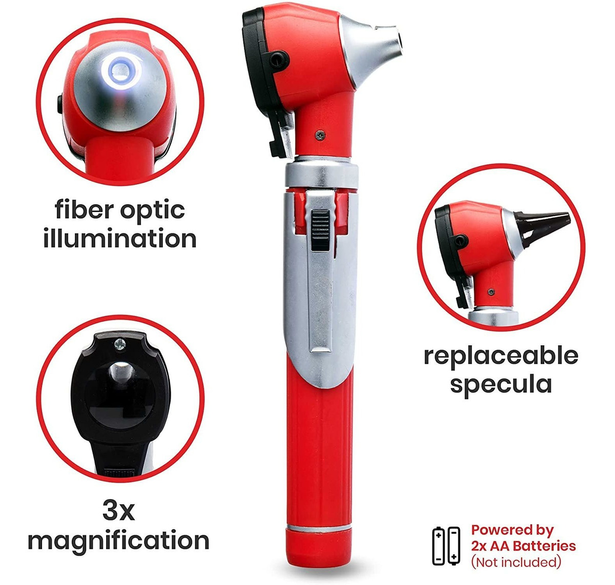 Otoscopio Zetalife Alcance De Oído Con Luz, Detector De In