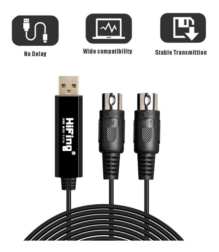 Seekone Midi Al Cable Del Convertidor De Interfaz Usb, En Ho