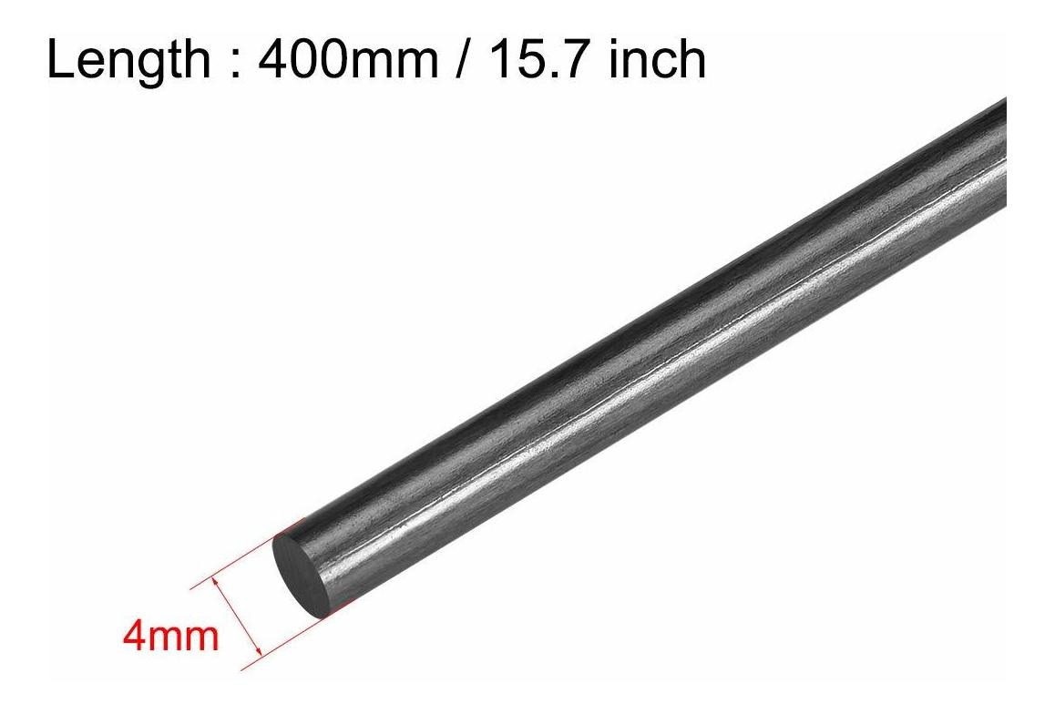 Uxcell 4mm Carbon Fiber Bar For Rc Airplane Matte Pole Us, 4