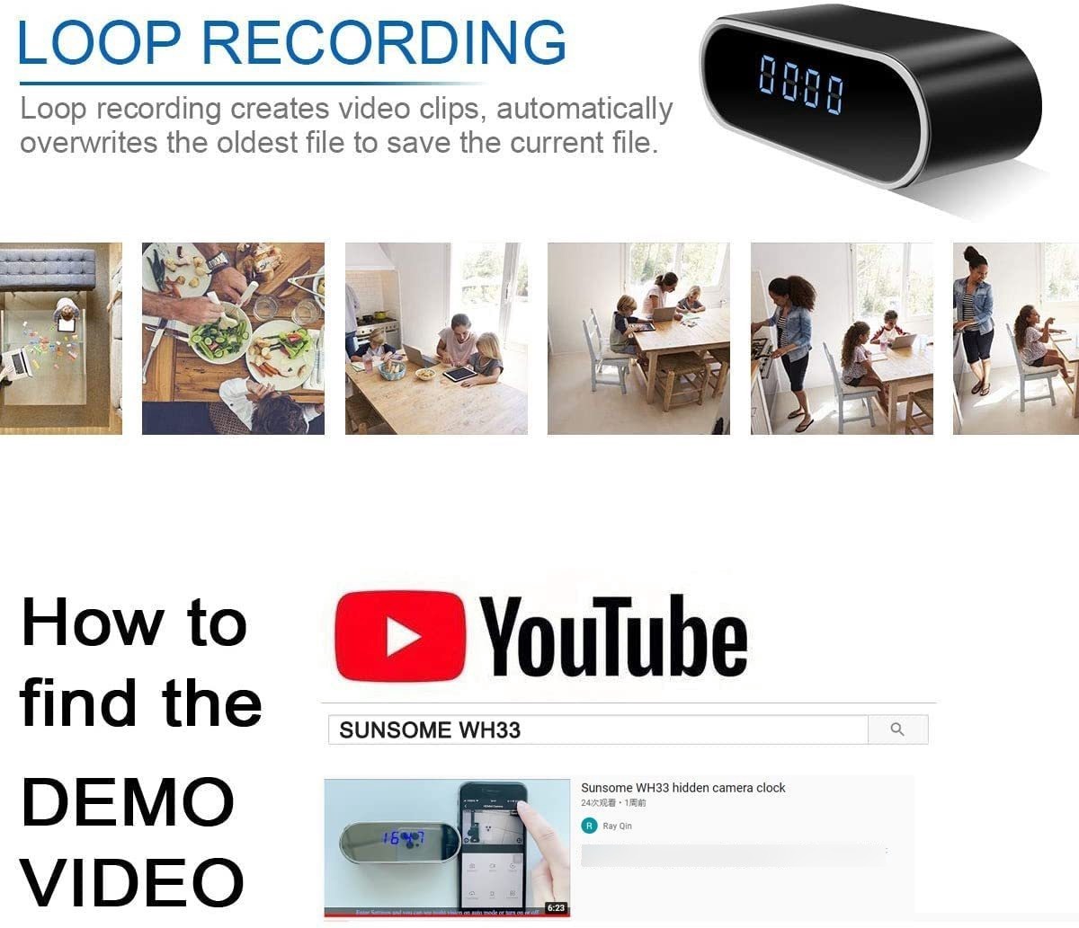 Reloj De Cámara Espía Oculta, Hd 1080p Wifi Cámara Reloj Des