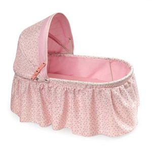 Badger Basket Plegable Muñeca Cuna Con Capullo De Rosa De Te