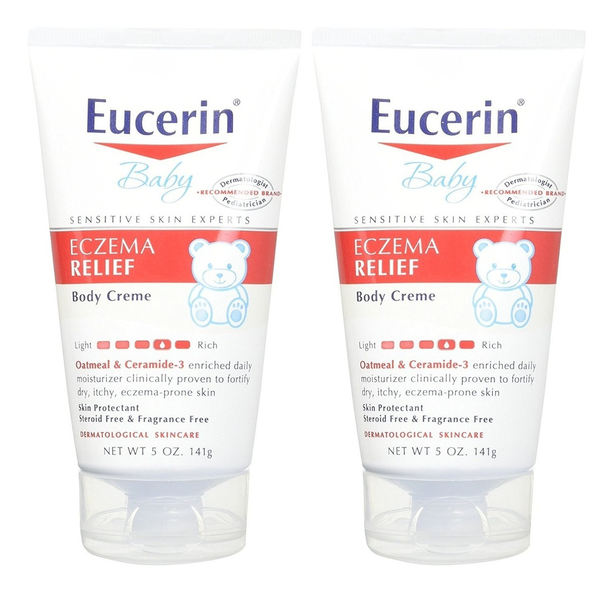 Eucerin Bebé Eczema Relief Body Creme 5 Oz 2 Paquete