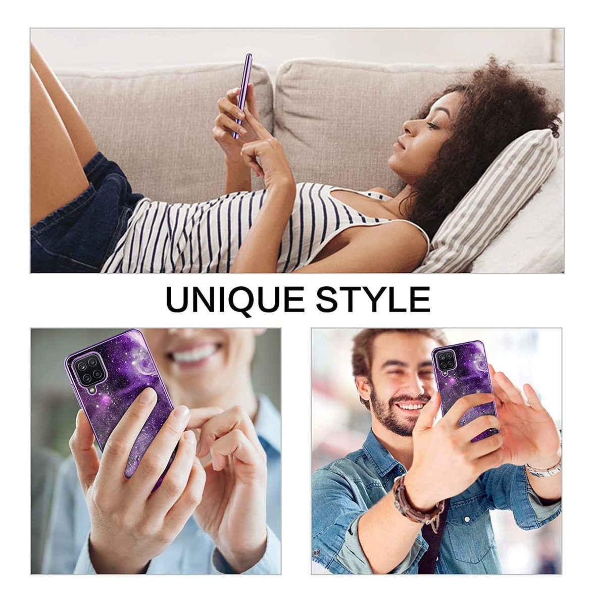 Bentoben Funda Compatible Con Samsung Galaxy A12, Ajuste Del