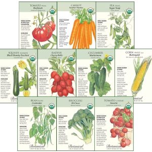 Botanical Interests Colección De Semillas Para Vegetales Sin