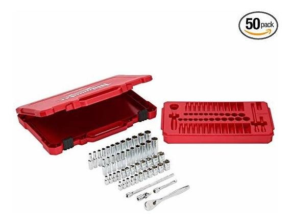 Mlw48-22-9004 1/4 En Ratchet & Juego De Dados - Sae Y Métric