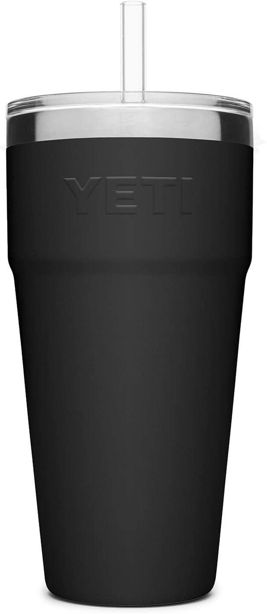 Yeti Vaso Negro Con Pajita Ss De 26 Onzas, 1 Ea