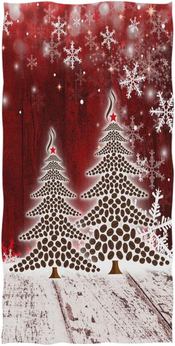 Toalla De Mano Con Diseño De Árbol De Navidad Y Copo De Niev