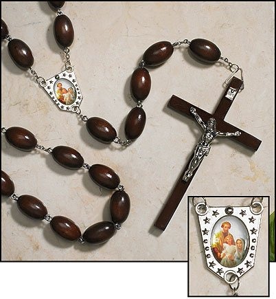 Única De Madera Grande De La Gota Familia De La Pared Rosari