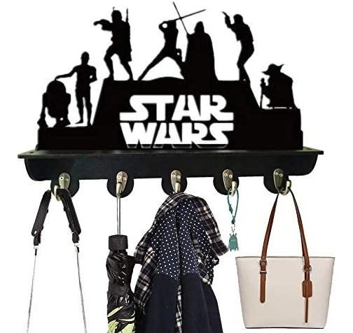 Star Wars Escudo Perchero Estante Ganchos Estrella De La Mue