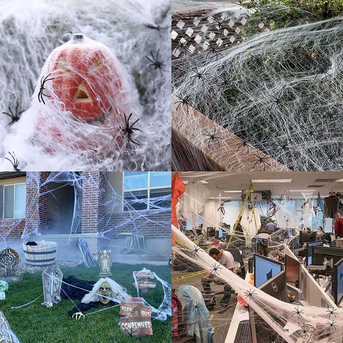 Telarañas De 1000 Pies Cuadrados, Decoraciones De Halloween