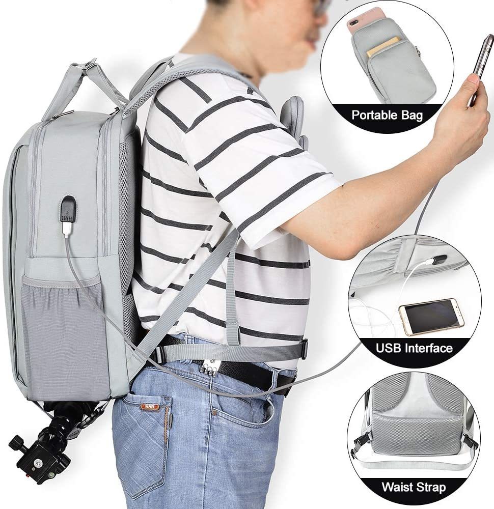 Caden - Mochila Para Cámara Digital Reflex, Impermeable, Ant