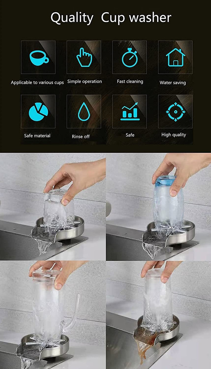 Adecuado Para Lavadora-botella De Cristal, Fregadero De Coci