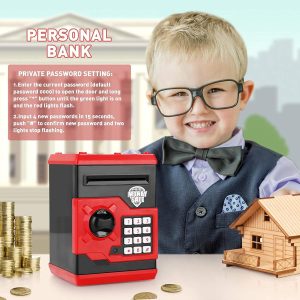 Playsheek Hucha Para Niñas Y Niños, Grande, Electrónica, Con