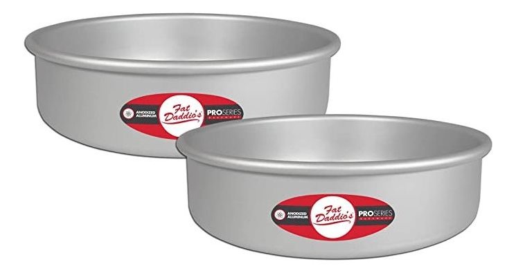 Fat Daddio Aluminio Anodizado Redonda De La Torta Sartenes,