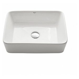 Kraus Kcv-121 Blanca Rectangular De Cerámica Del Fregadero C