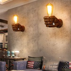 Kwoking – Lámpara De Pared Con Forma De Mano, Industrial, Co
