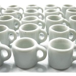 Fijó El 30 De Blanco Taza Taza De Té Casa De Muñecas En Mini