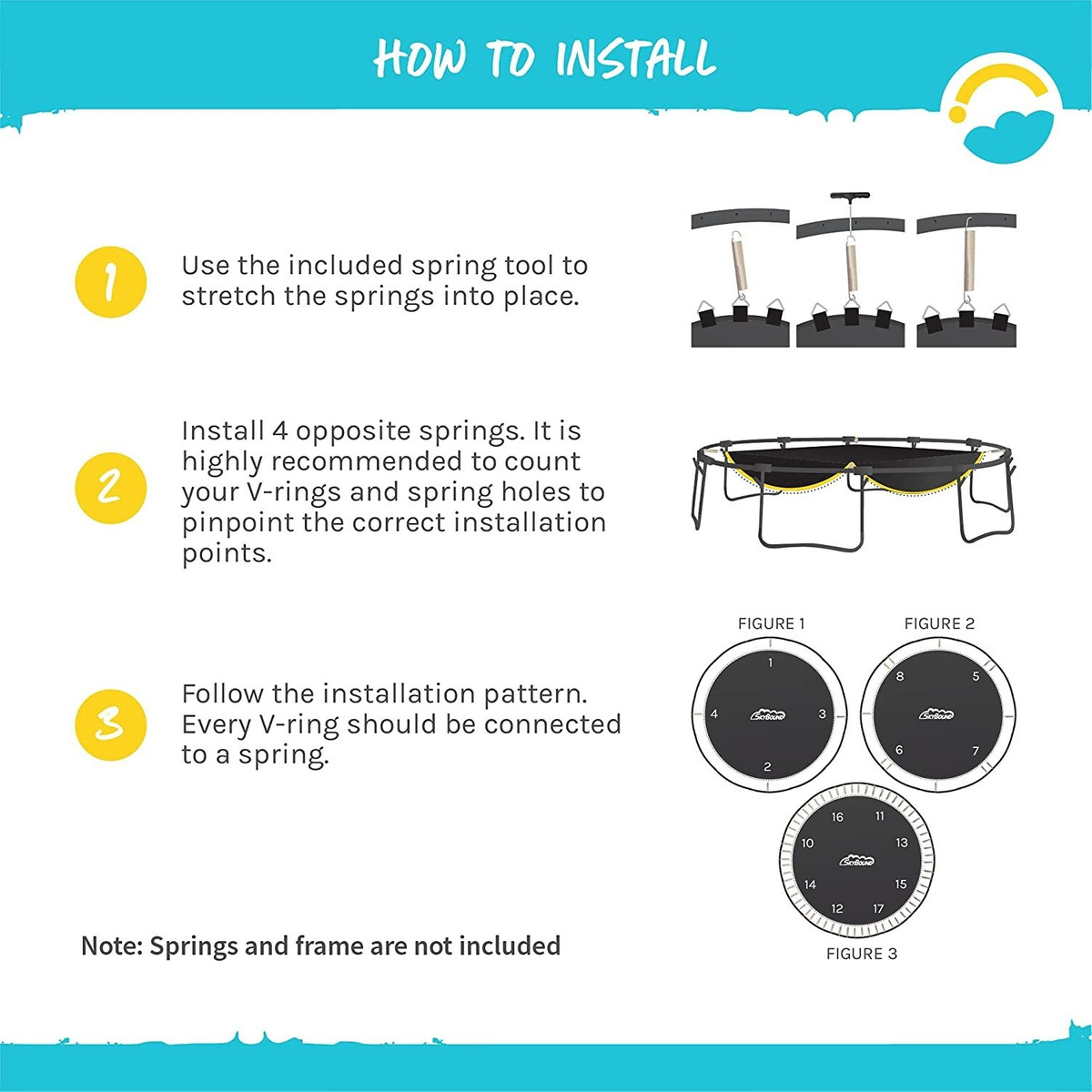 Skybound Premium Trampoline Replacement Mat, Fits 15 Foot Fr