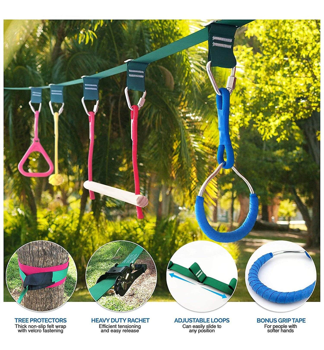 Ninja Warrior - Conjunto Para Carrera De Obstáculos Para Niñ