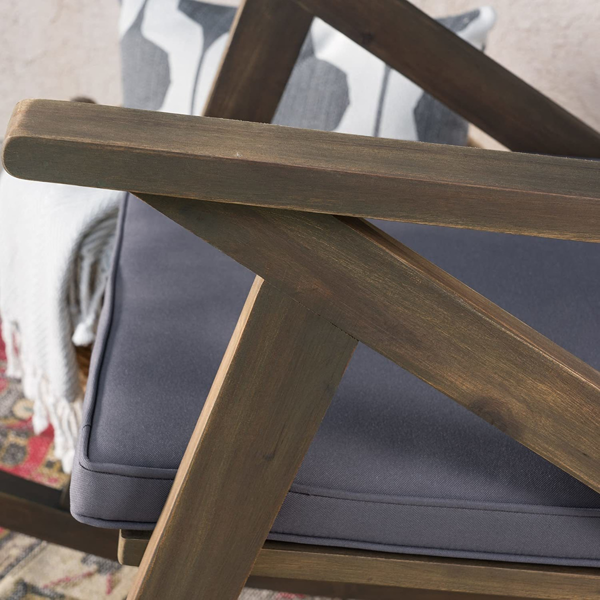 Christopher Knight Home Gus - Mecedora De Madera Para Exteri