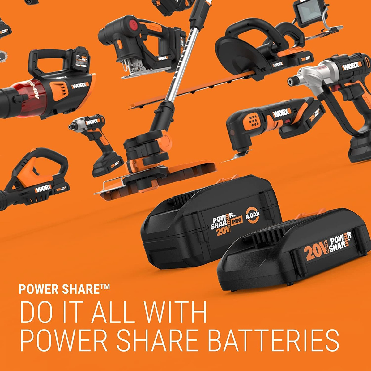 Worx Wg324 - Sierra De Podar Inalámbrica (20 V, 5 Pulgadas,