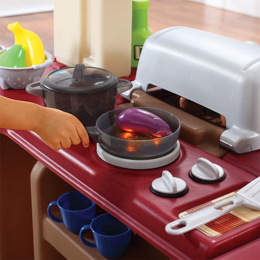 Paso 2 Juego De Gran De Cocina Y Parrilla Abierta, Marrón /