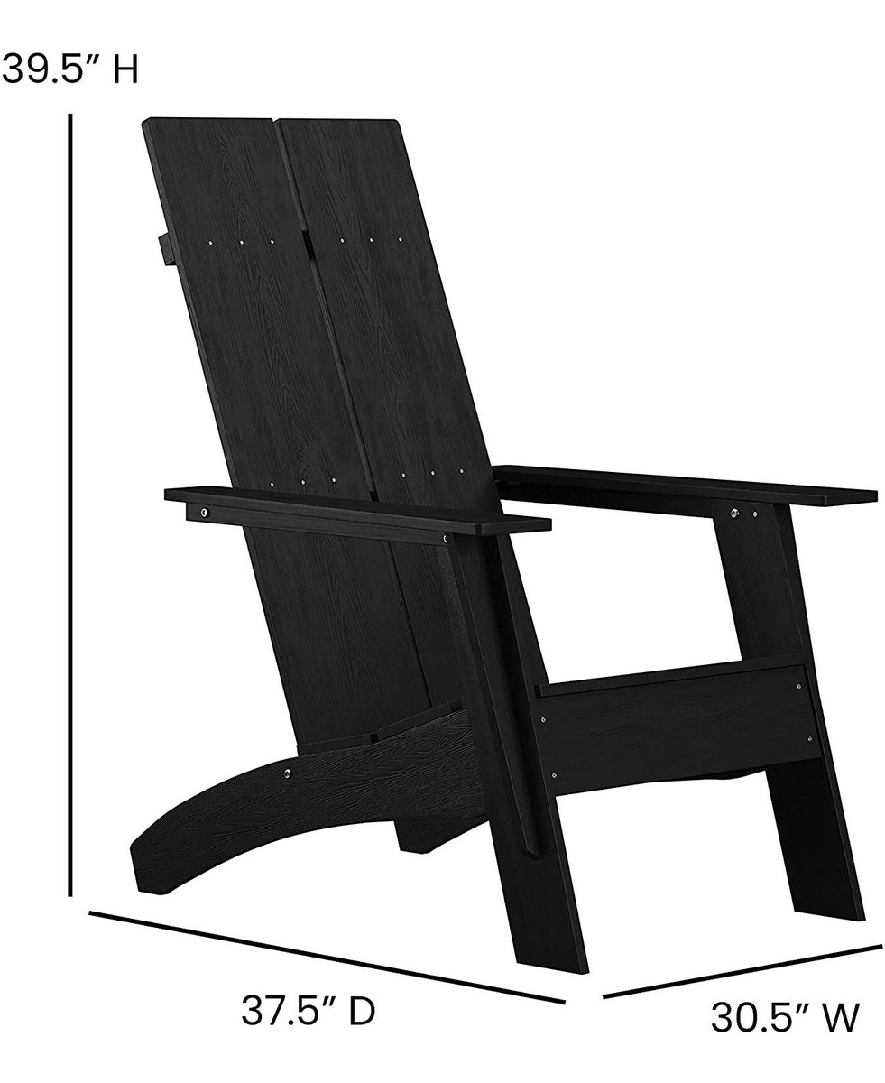 Flash Furniture 2-jj-c14509-bk-gg Adirondack - Silla Para Si
