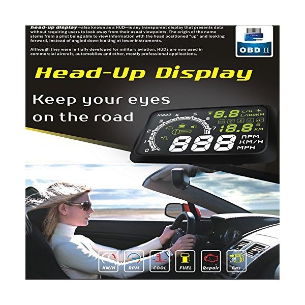 Heads Up Display Display Hud Leshp W02 Con Obd2 Interfaz Plu ...