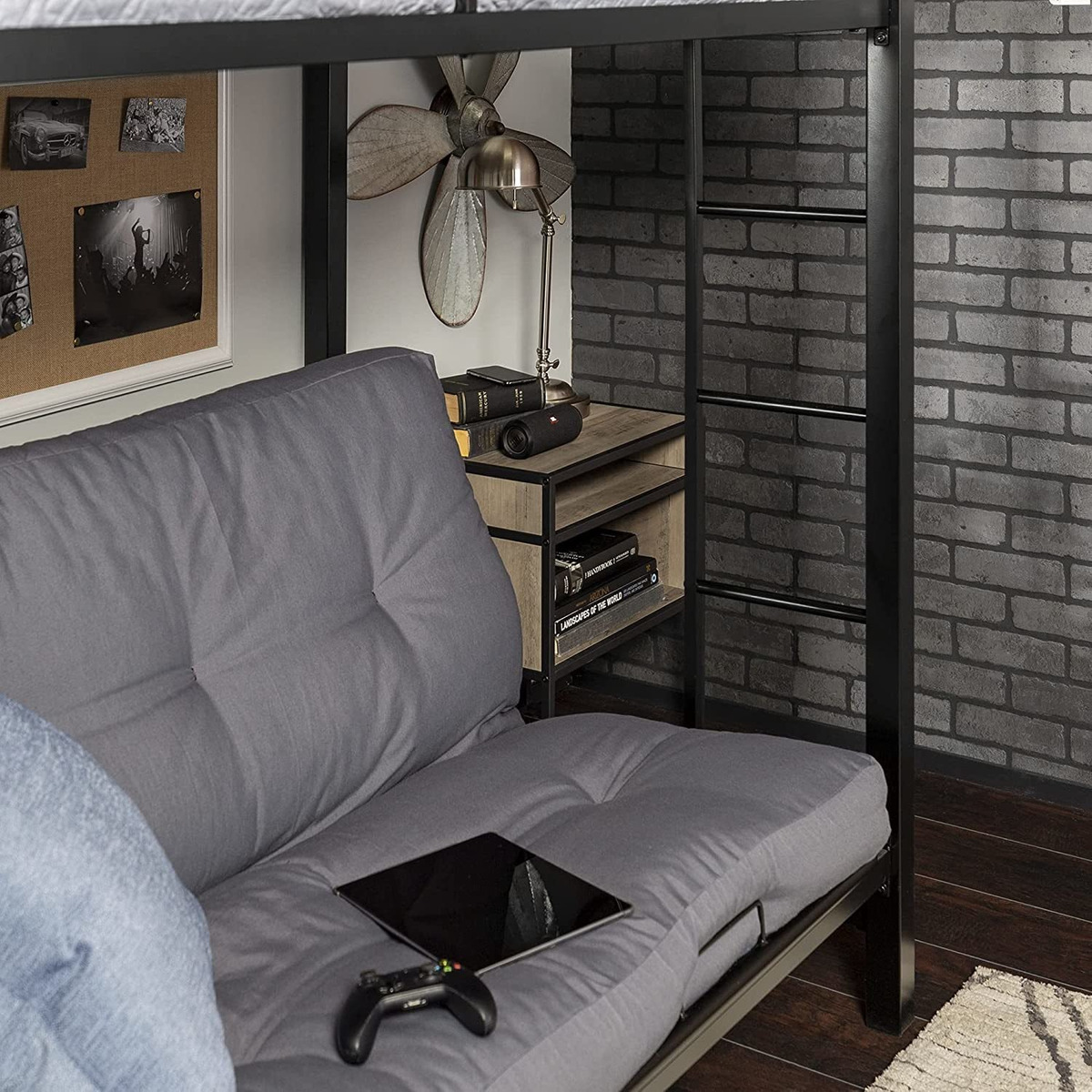 Walker Edison - Marco De Cama Individual Superior Con Ruedas