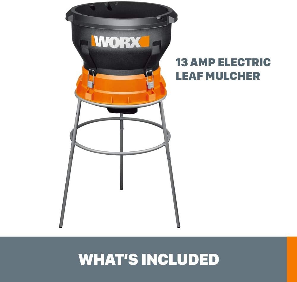 Worx Wg430 - Trituradora Eléctrica De Hojas, Sin Aspas, Pleg