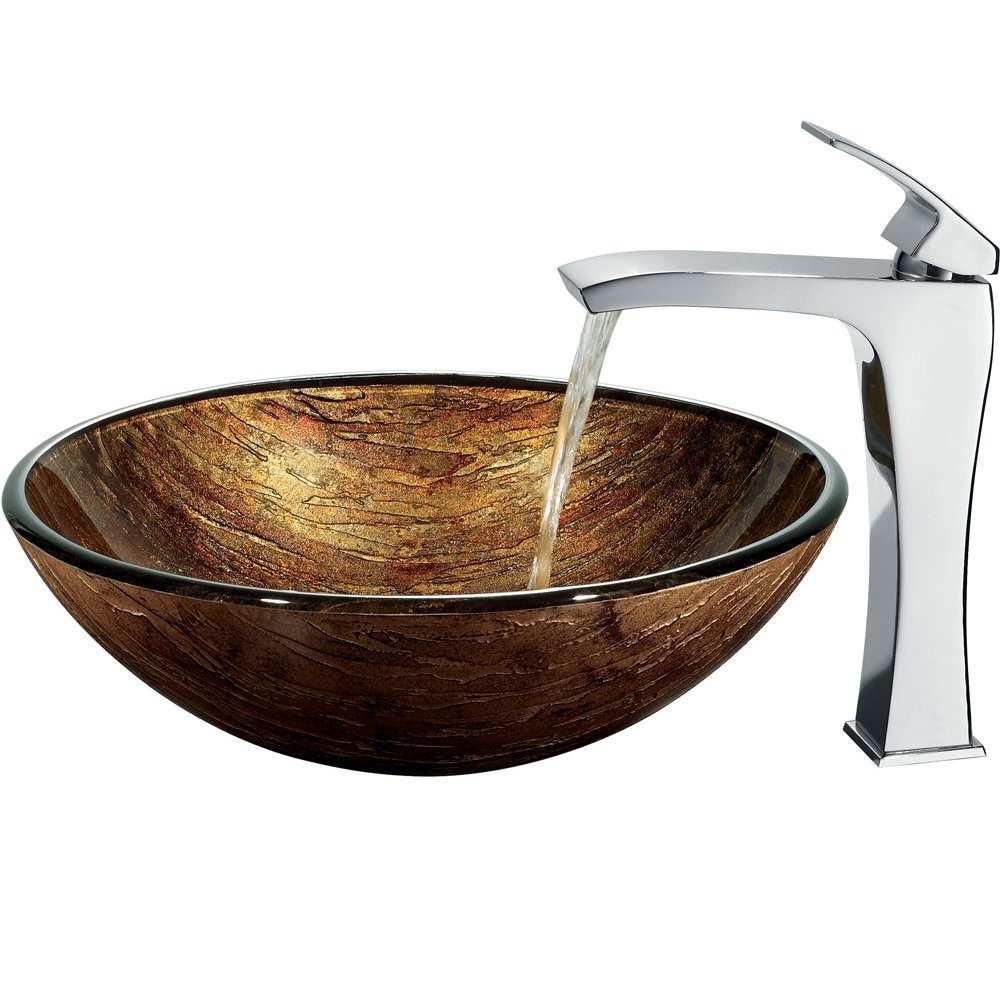 Vigo Ámbar Puesta Del Sol De Cristal Del Recipiente Del Freg