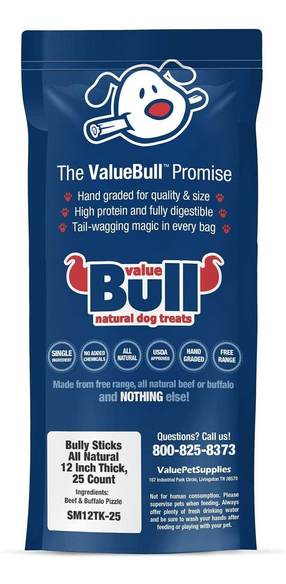 Palos Valuebull Bully, Grueso De 12 Pulgadas, 100 Conde - To