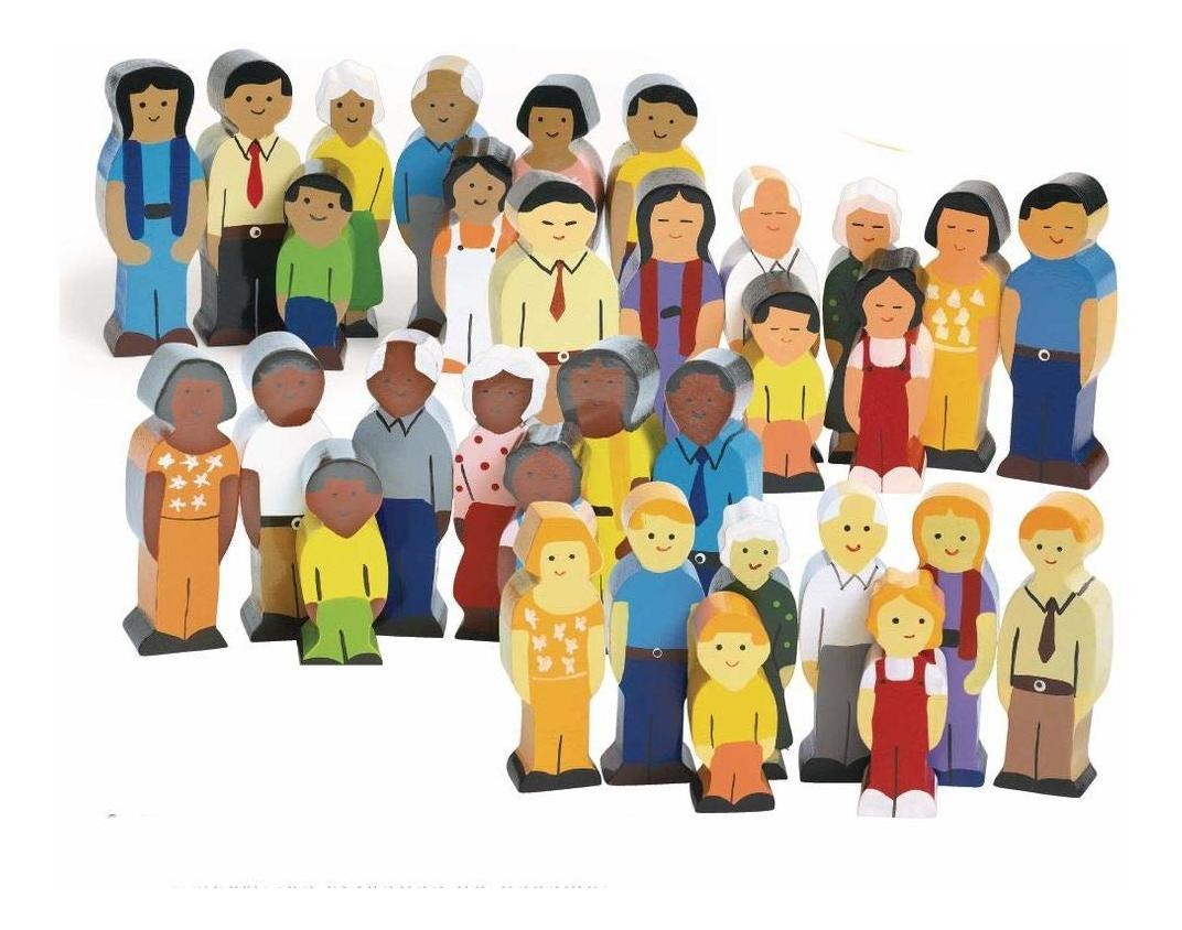 Excellerations Juego De Bloques De Madera Multiculturales Pa