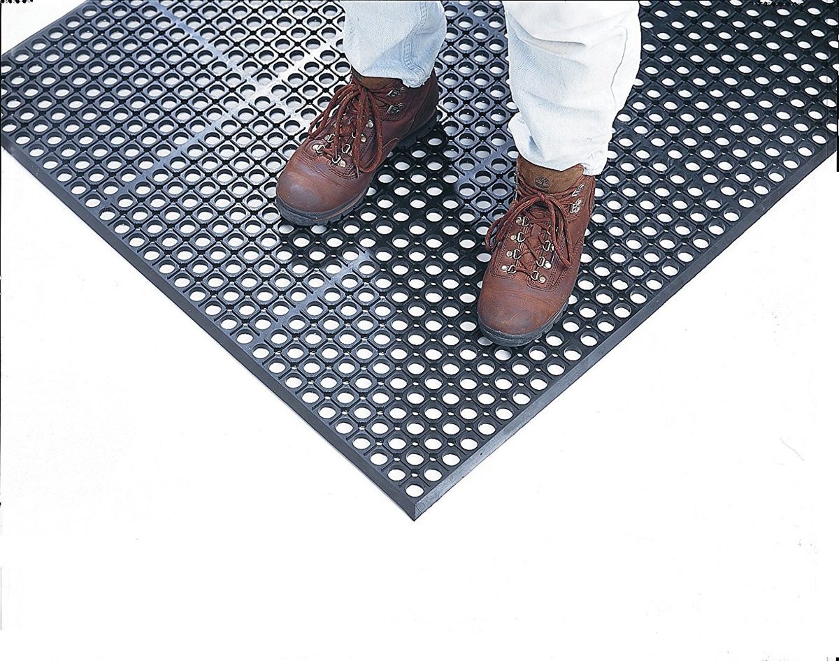 Wearwell 474.12x3x20bk Workrite Biselado Mat, Negro, 1/2 Pul