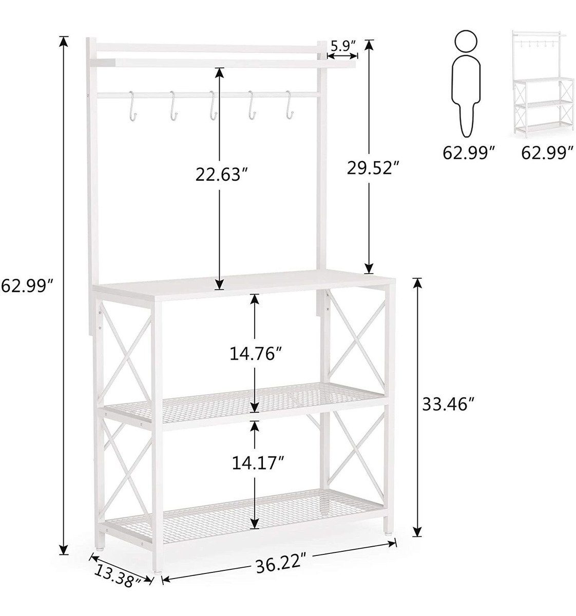 Tribesigns Estante De Cocina Para Panadería, Estante De Alma