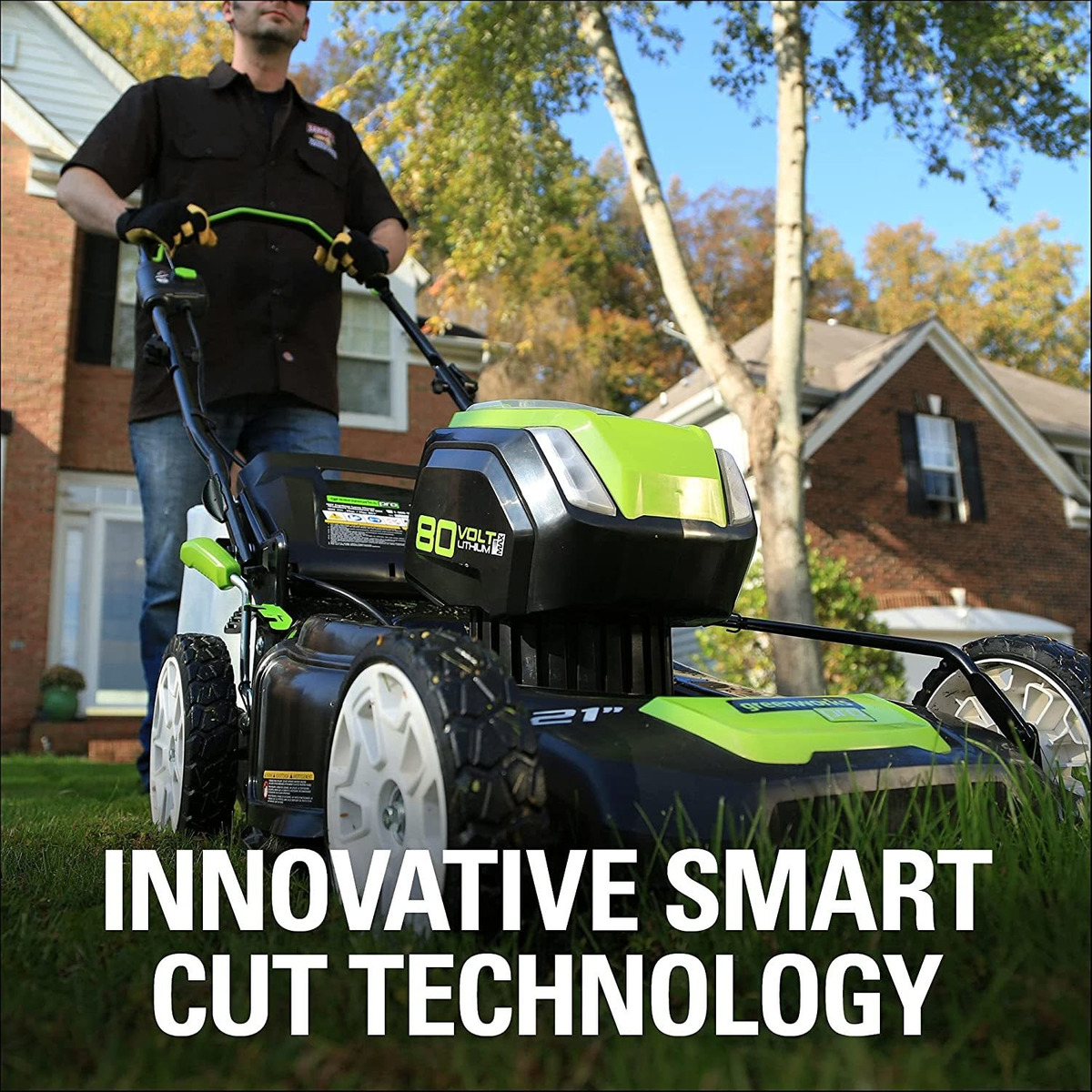 Greenworks Pro 2501202 - Cortacésped De 80 V, Batería De 4 A