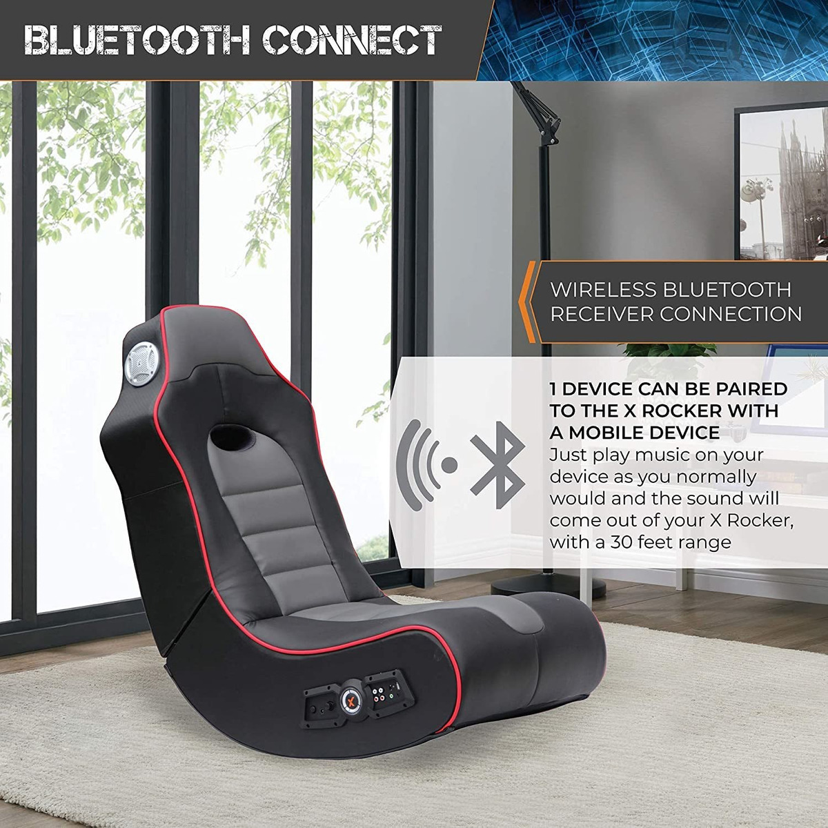 X Rocker 5172601 Surge Silla Para Juegos Con Bluetooth Y Son