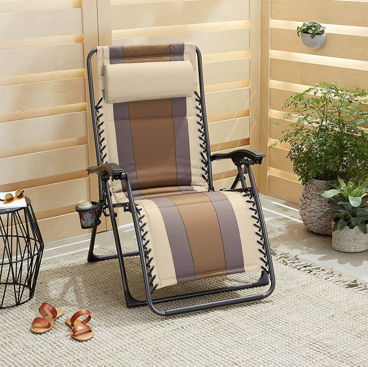 Amazon Basics - Silla De Playa Acolchada Para Exteriores (2