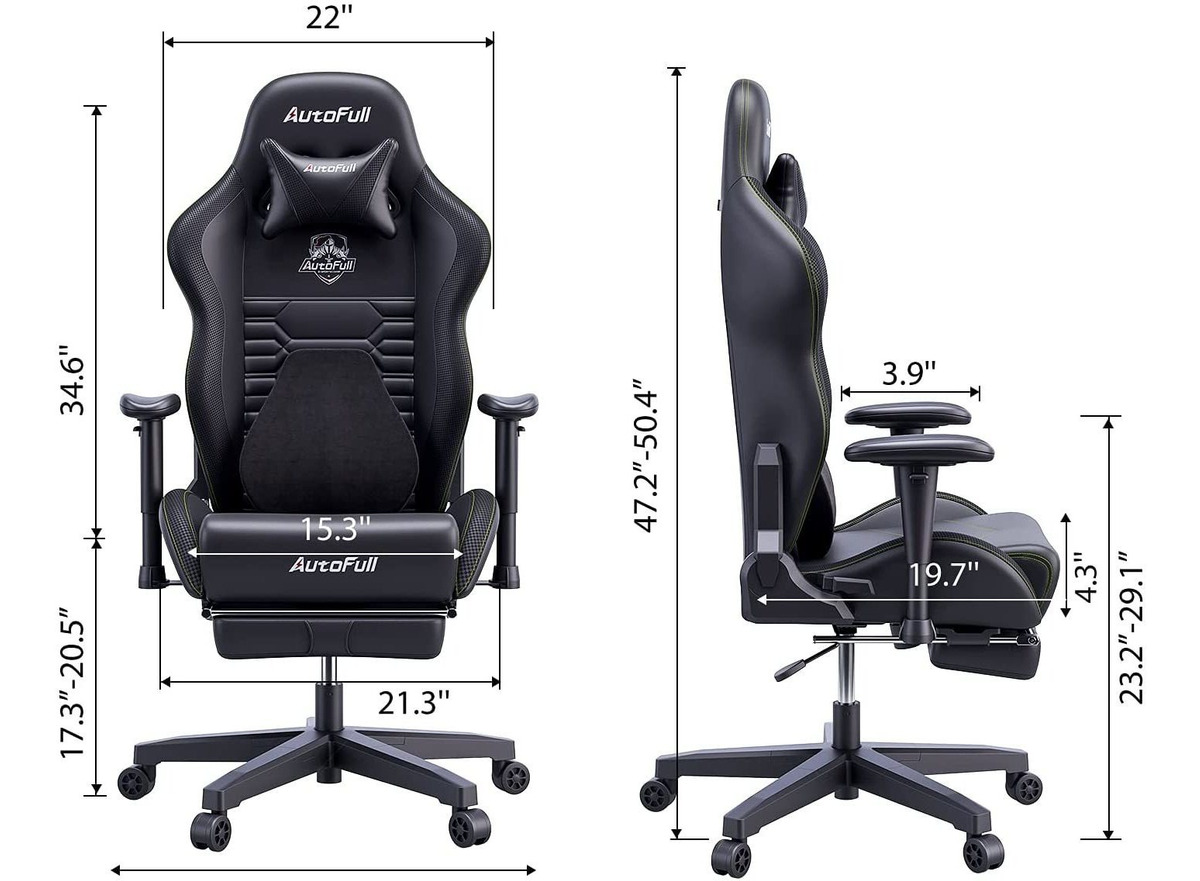 Autofull Silla De Oficina Para Videojuegos, Con Soporte Lumb