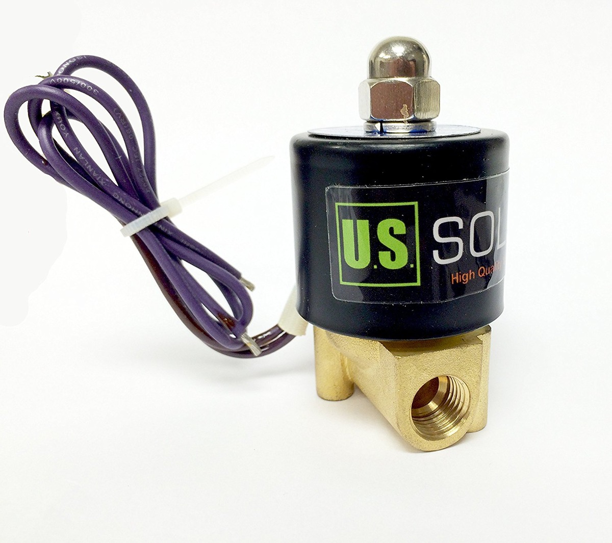 1/4  De Latón Npt Válvula Electromagnética Eléctrica De 12 V