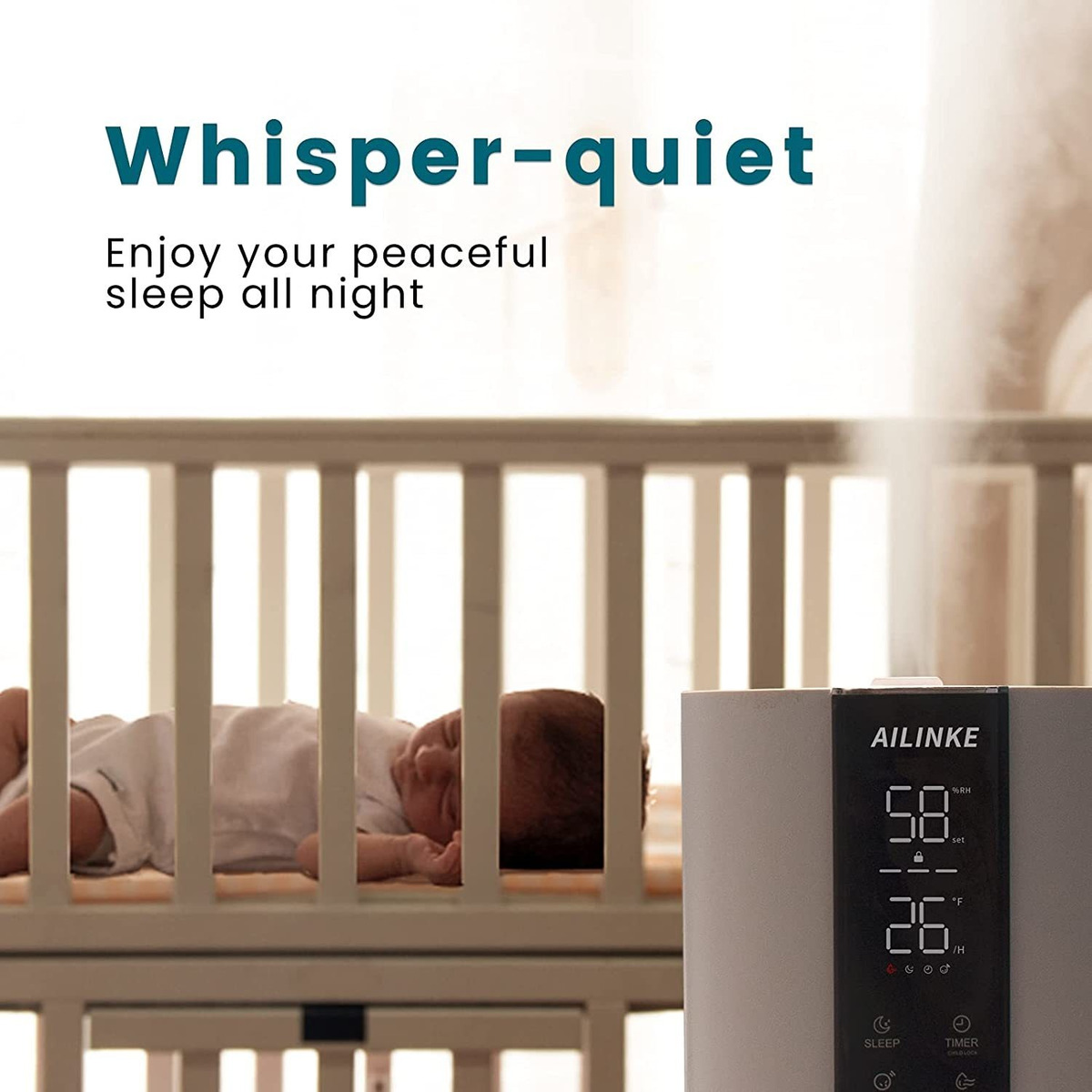 Ailinke Humidificador Ultrasónico Para Dormitorio, Habitació